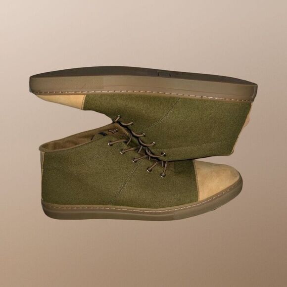 BAABUK Sky Wooler Khaki Brown Nose Wool Sneaker Size EU 45 US 11.5 12 - Picture 7 of 9